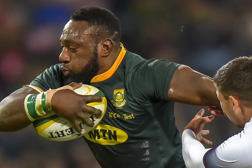 South Africa’s inspirational Tendai ‘Beast’ Mtawarira fends off England’s Ben Youngs during the second test in Bloemfontein. Photo: AFP