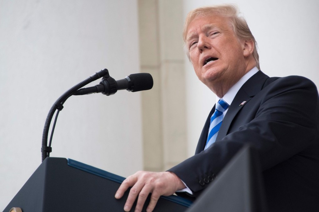 US President Donald Trump marks Memorial Day at Arlington National Cemetery in Arlington, Virginia, on May 28. Photo: AFP