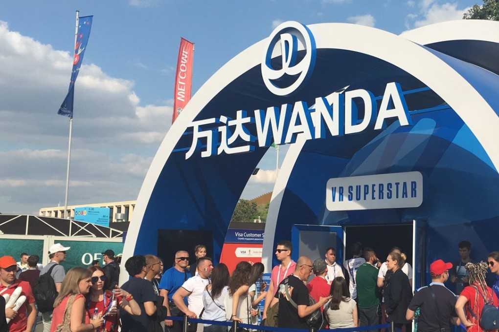 Fans queue to enter Chinese World Cup 2018 sponsors Wanda’s tent in Russia. Photos: Michael Church