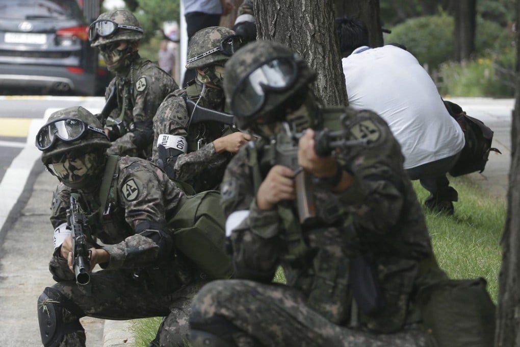 South Korean troops conduct an anti-terror drill in 2016. File photo: AP