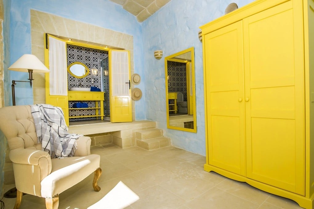 The bright, bold bedrooms in Fox Daniels’ home in Gozo, Malta, are named after characters from Harry Potter. Photography: Massimo Debattista