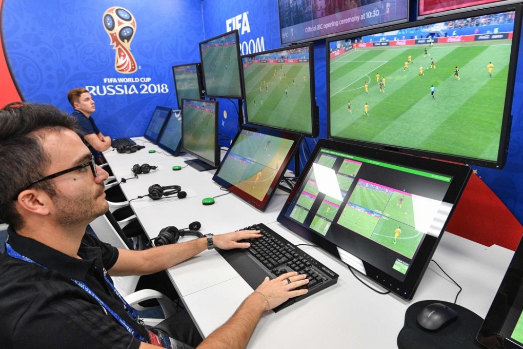 A view of the video assistant refereeing operation room at the 2018 Fifa World Cup international broadcast centre in Moscow. Photo: AFP