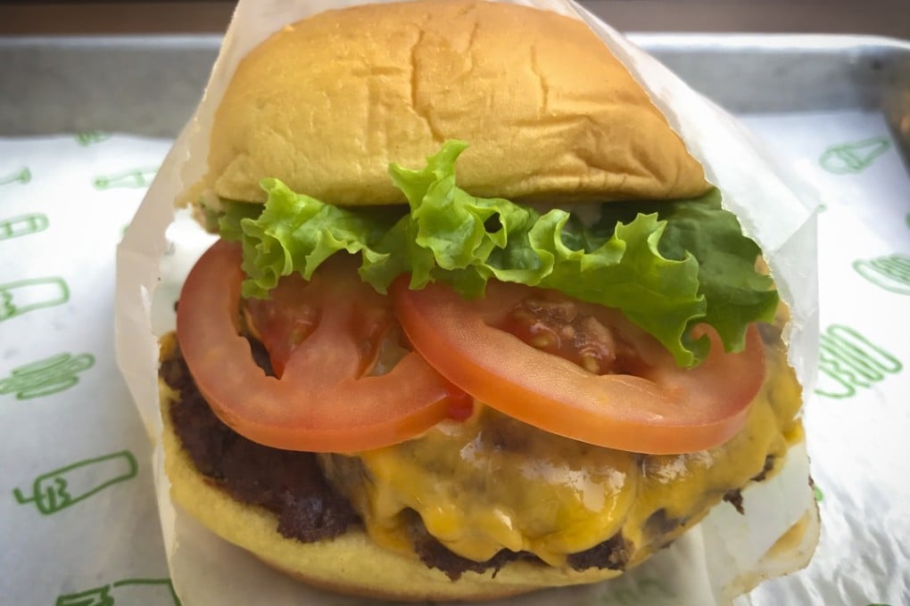 Shake Shack’s Double ShackBurger at the IFC in Hong Kong.