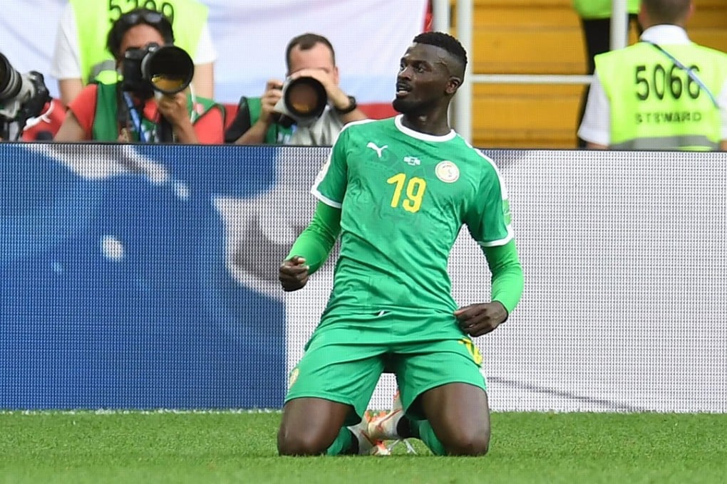 Senegal's forward M’Baye Niang celebrates a goal against Poland. Photos: AFP