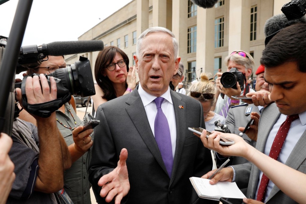 US Defence Secretary Jim Mattis will visit Seoul and Beijing next week. Photo: Reuters