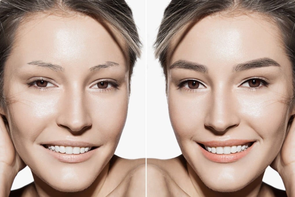 Before and after the microblading procedure from the Careyou eyebrow salon in Central.