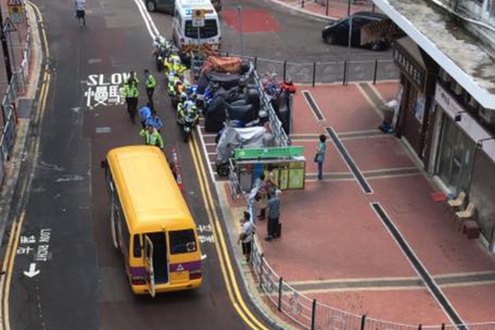 The incident took place on Ap Lei Chau Main Street, Ap Lei Chau. Photo: Facebook