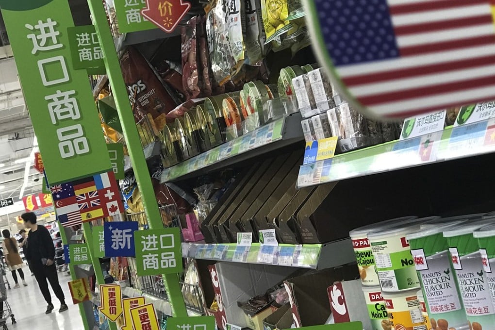Imported US goods at a supermarket in Beijing. Photo: AP