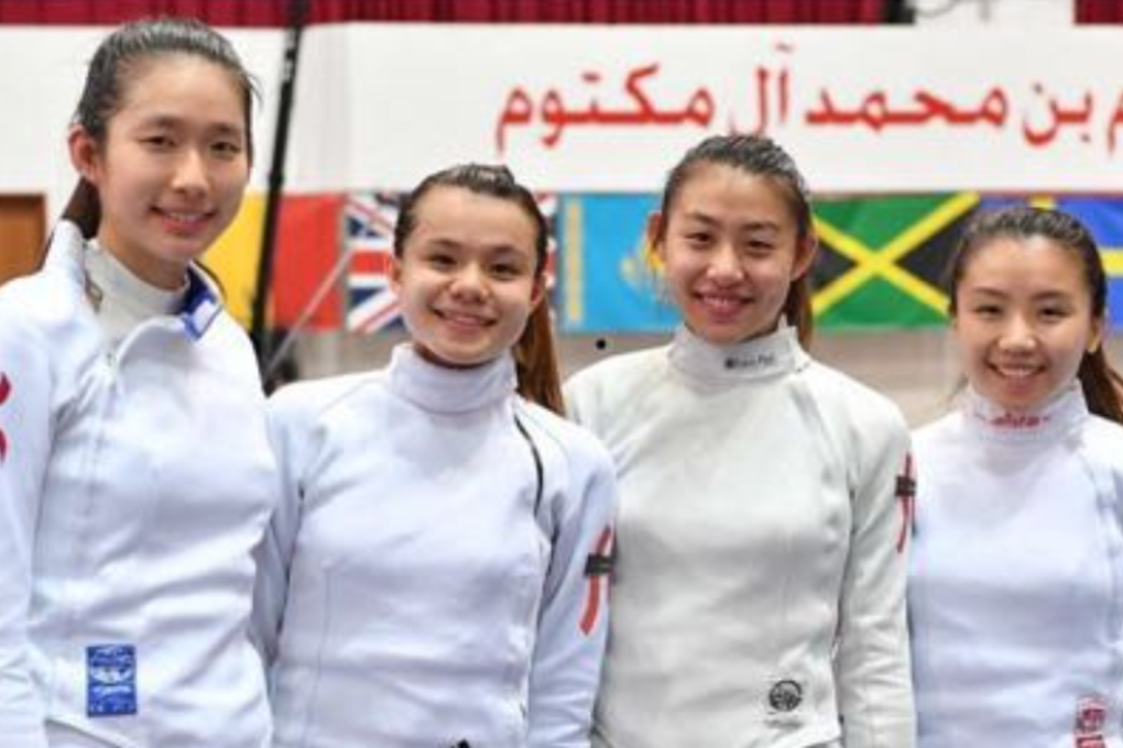 Coco Lin (second from left) apologises after returning a positive sample. Photos: Handout
