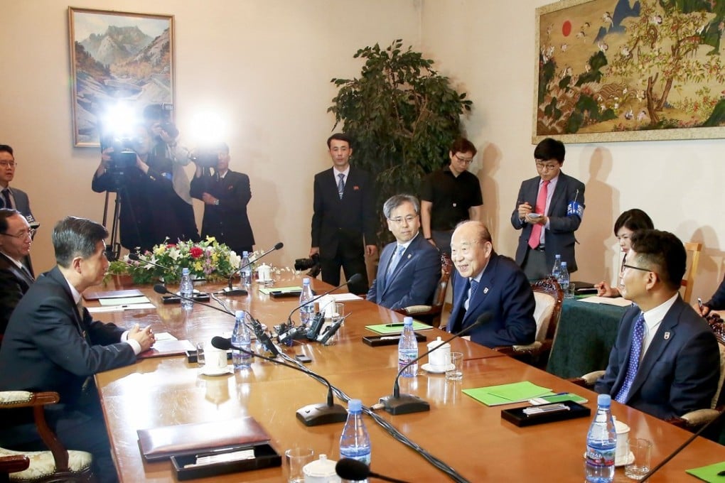 The inter-Korean Red Cross talks at North Korea’s scenic Mount Kumgang resort. Photo: AFP