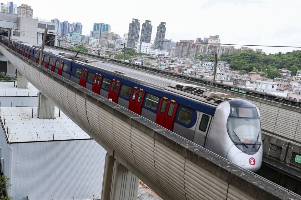 Pillars supporting a section of track at Yuen Long station have been sinking. Photos: Dickson Lee