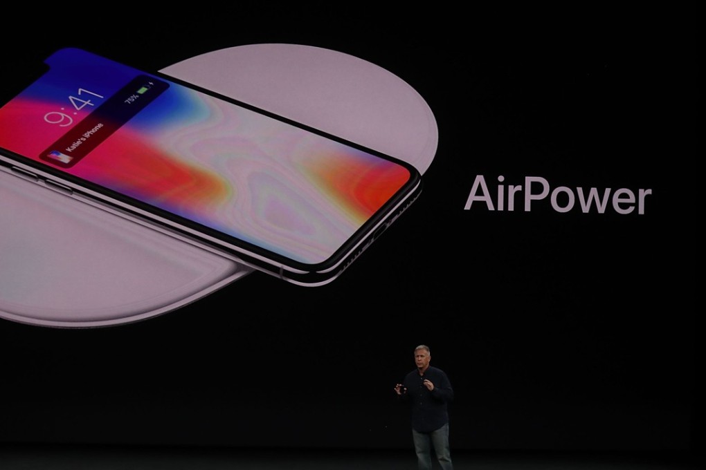 Apple senior vice president of worldwide marketing Phil Schiller introduces AirPower during an event on September 12, 2017 in Cupertino, California. Photo: AFP