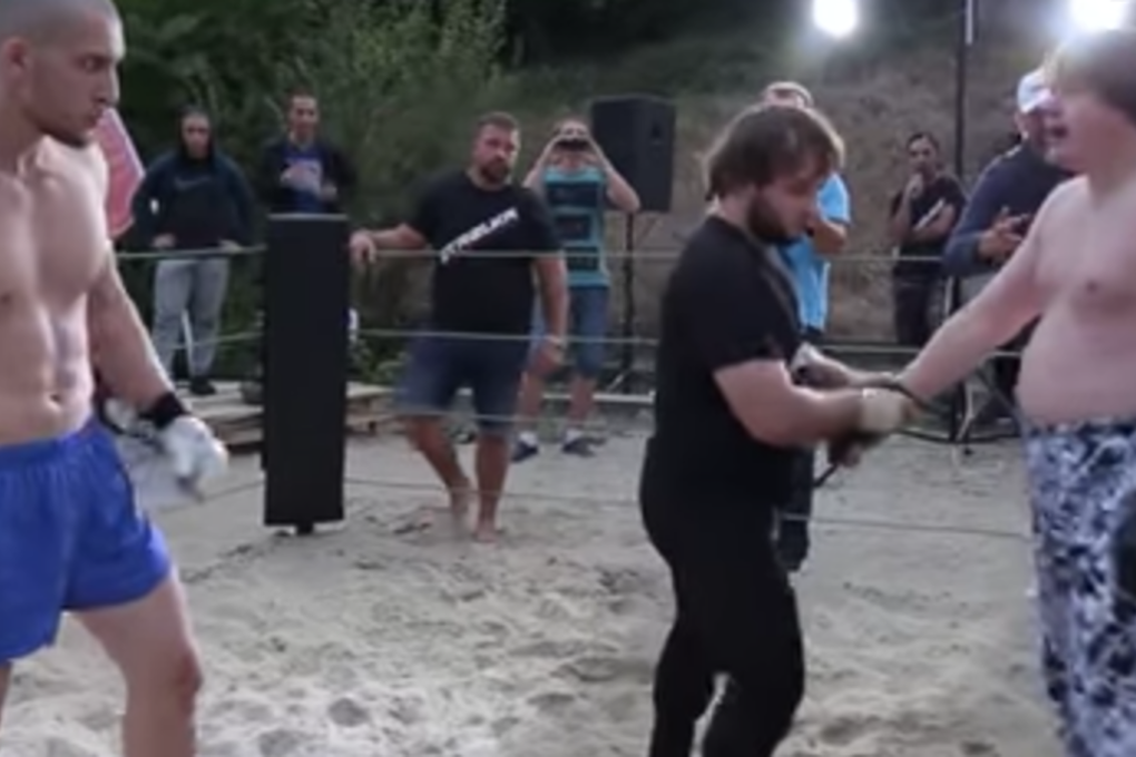 A rotund lawyer faces a hardened boxer. It might seem like an unfair fight, but the matches are all build on respect. Photos: Strelka YouTube