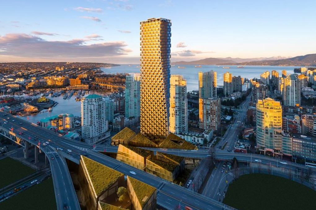 An artist's impression of Vancouver House, currently under construction in Vancouver at the downtown end of the city's Granville Bridge. Graphic: Westbank