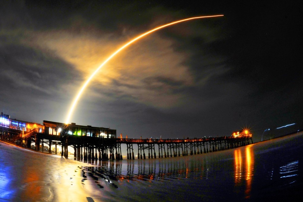 A rocket launched by private US firm SpaceX lights up the night sky over Cape Canaveral in the US state of Florida in 2016. President Donald Trump wants to set up a new space force as the sixth branch of the American armed forces. Photo: AP