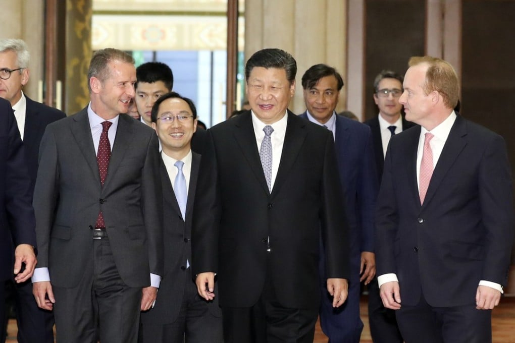 Chinese President Xi Jinping’s round table with foreign business executives on Thursday “sent a very clear message from the top leadership” that US firms are still welcome in China, a Chinese government source said. Photo: Xinhua