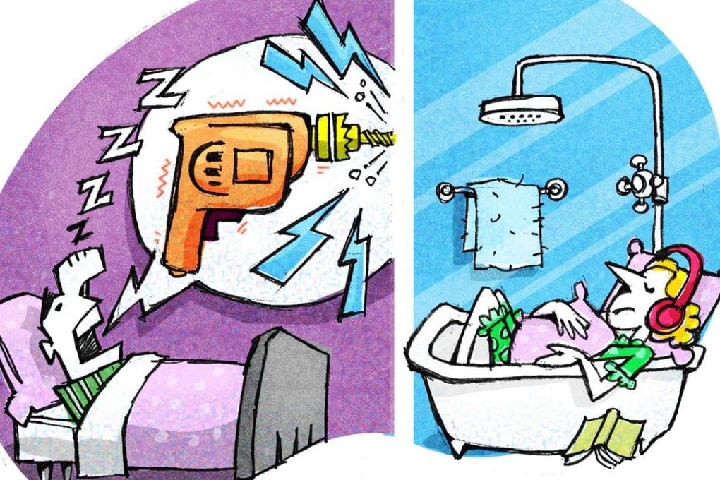 Some snorers can reach 100 decibels with their nasal turbulence, similar to a pneumatic drill, driving sleep-deprived spouses to desperate measures. Illustration: SCMP