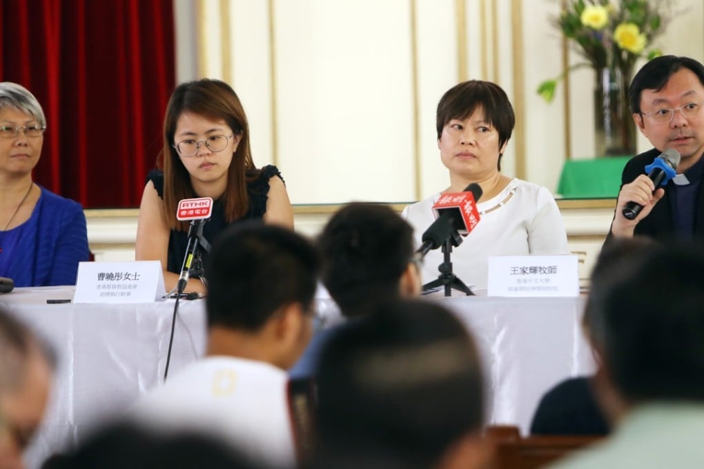 Jessica Tso (second left) said “enhanced education against sexual harassment is particularly important” in churches. Photo: Winson Wong