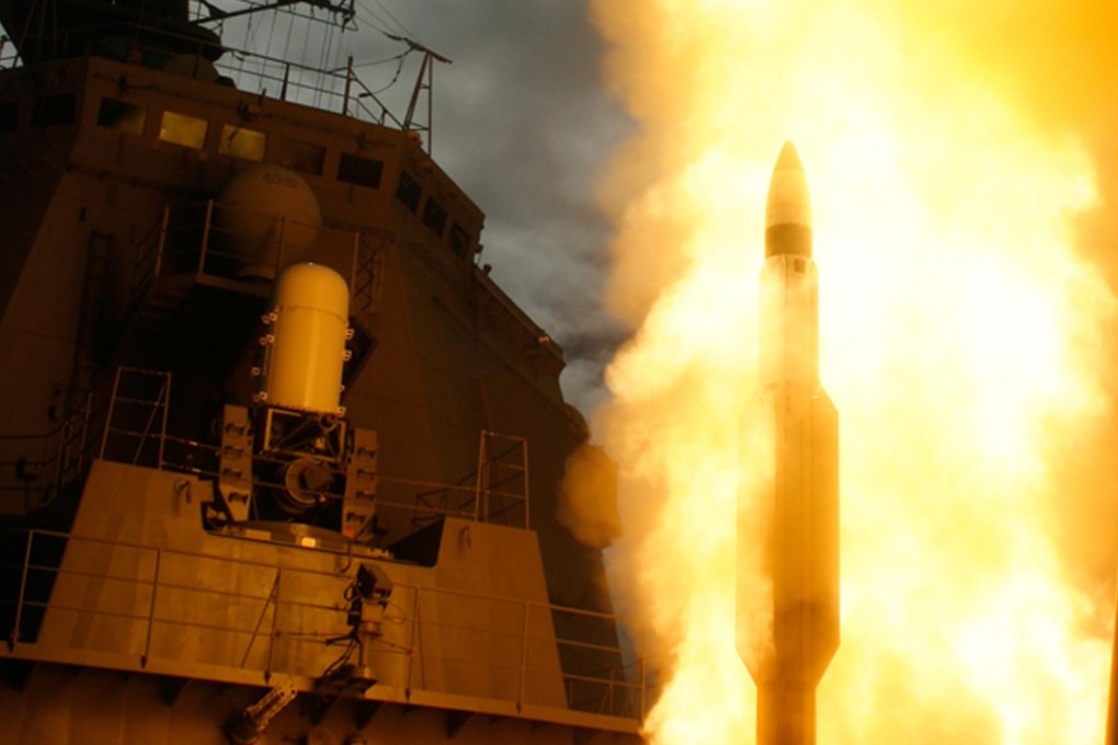 A Standard Missile 3 (SM-3) is launched from the Japanese Aegis Destroyer JS Kongo in the water off Kauai, Hawaii. Photo: AP/Japan Maritime Self-Defence Force
