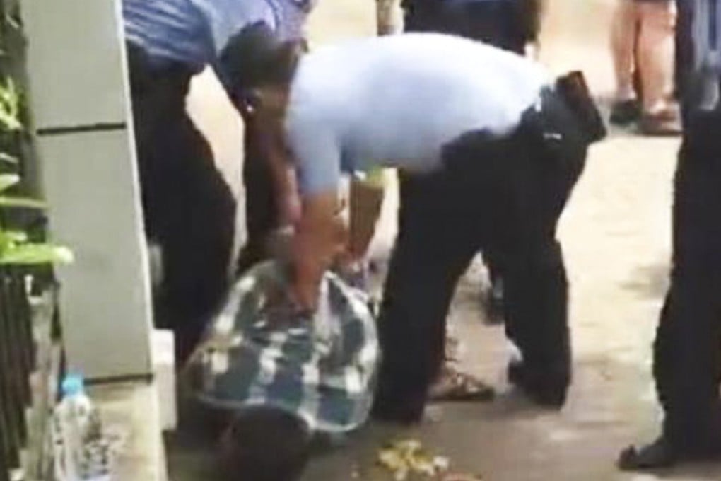 A 29-year-old man was arrested at the scene of the attack in Shanghai. Photo: Thepaper.cn