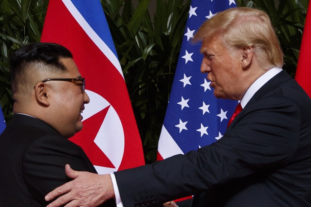 North Korean leader Kim Jong-un meets US President Donald Trump on June 12 in Singapore. Photo: AP