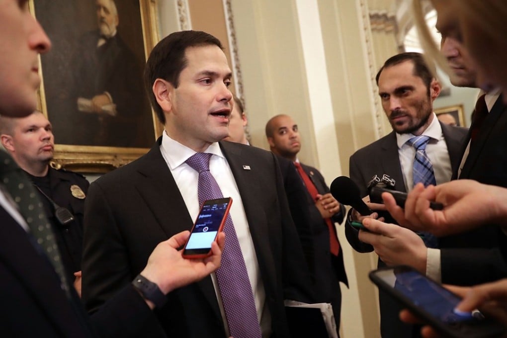 Sen. Marco Rubio has led a group of lawmakers to question Huawei’s US research and education ties. Photo: AFP