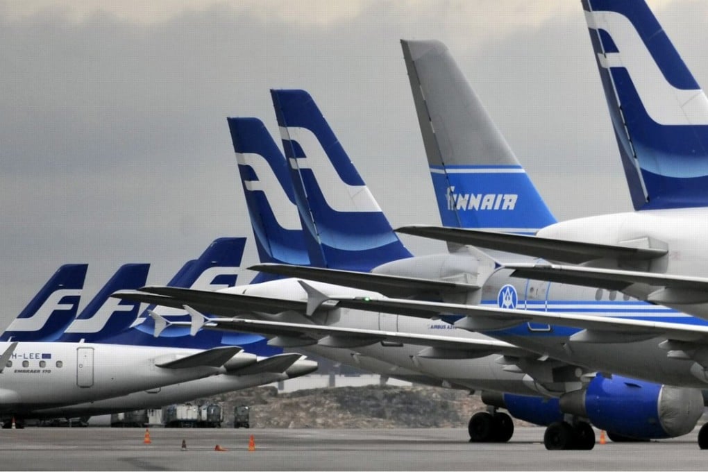 Finnair planes at Helsinki airport. Photo: AFP
