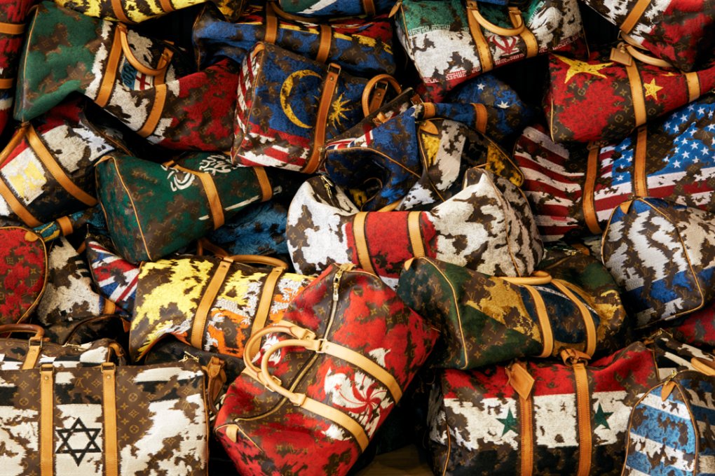 Louis Vuitton Keepall bags reworked by Jonathan Riss.