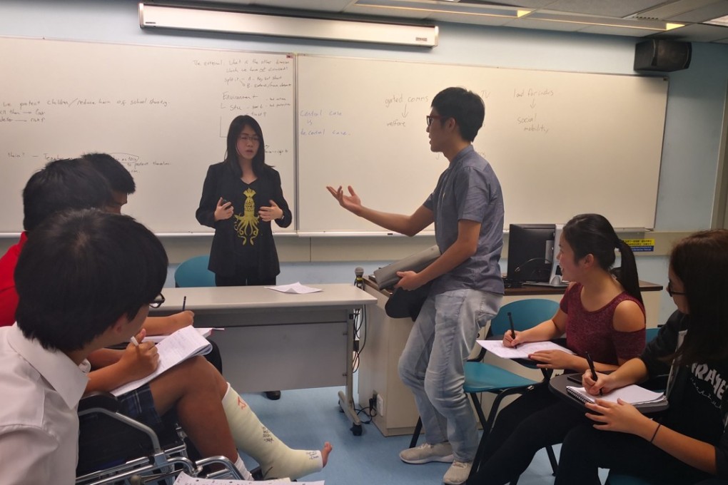 The team representing Hong Kong at the World Schools Debating Championship in Croatia in July trains ahead of the competition. Photo: Joshua Lee