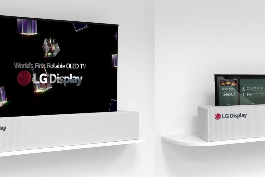 LG's answer to concealing a dominant screen is a rollaway TV.