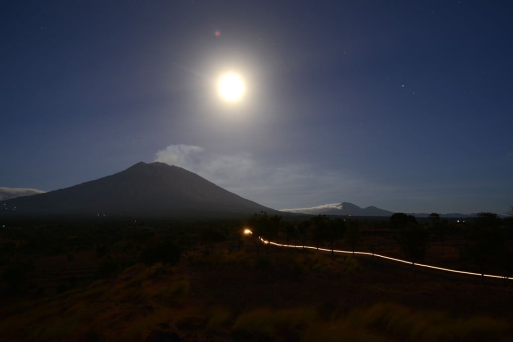 Mount Agung volcano after an eruption on June 30, 2018. Photo: AFP