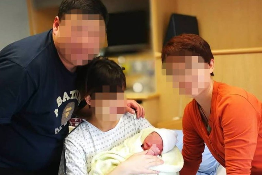 New parents pose with their baby at Richmond Hospital in a photo posted to Instagram by birth tourism operator, the Baoma Inn. There is no suggestion of wrongdoing by the Baoma Inn or its guests, with birth tourism perfectly legal in Canada. Photo: Instagram / Baoma Inn