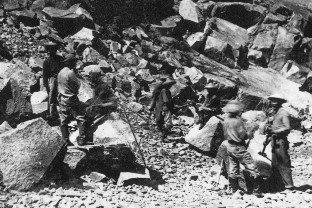 Chinese workers are seen working on the First Transcontinental Railroad at Donner Pass in California in the 1800s. Many Chinese labourers died during the railroad’s construction. Photo: Handout / Hart Collection