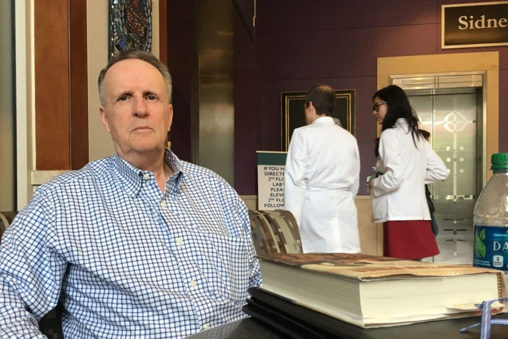 Immunotherapy patient John Ryan in June 2018 after a medical appointment at the Sidney Kimmel Comprehensive Cancer Centre at the Johns Hopkins Hospital in Baltimore. Photo: AFP