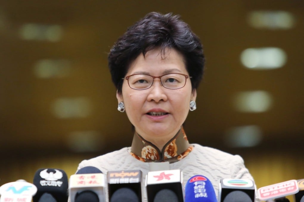 Hong Kong Chief Executive Carrie Lam speaks to the press in April. Photo: Sam Tsang