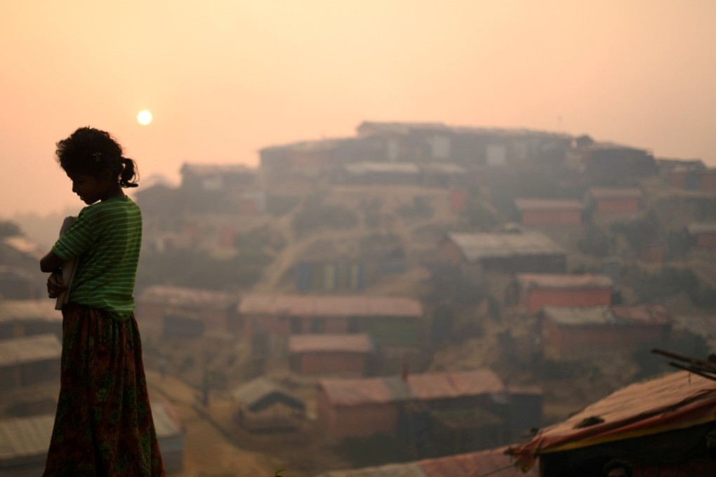 A Rohingya refugee in Balukhali refugee camp at dawn near Cox’s Bazaar. Photo: Reuters