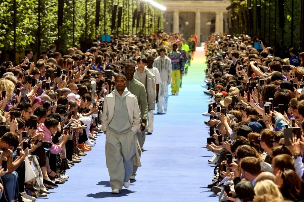 Models present creations by Louis Vuitton at the end of the men's spring-summer 2019 collection fashion show in Paris. Photo: AFP