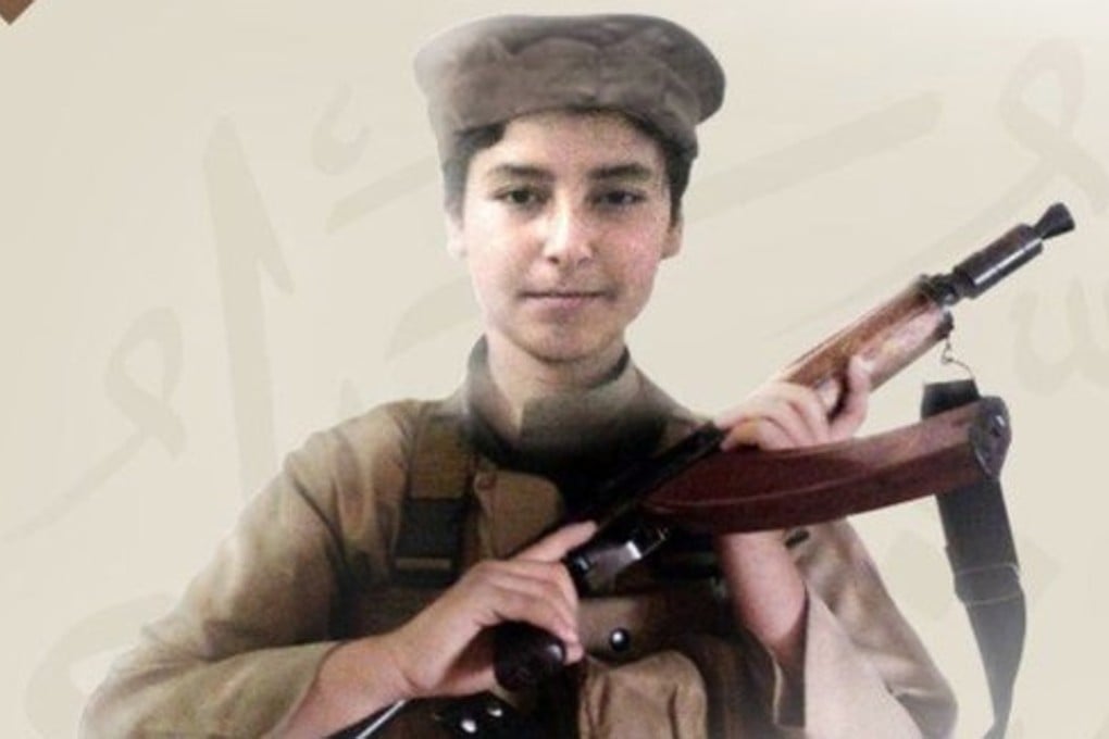 Hudhayfah al-Badri, son of Islamic State group leader Abu Bakr al-Baghdadi, is pictured in the Islamic State announcement on Tuesday that was killed during an attack by the jihadists in the central Syrian province of Homs. Photo: Twitter