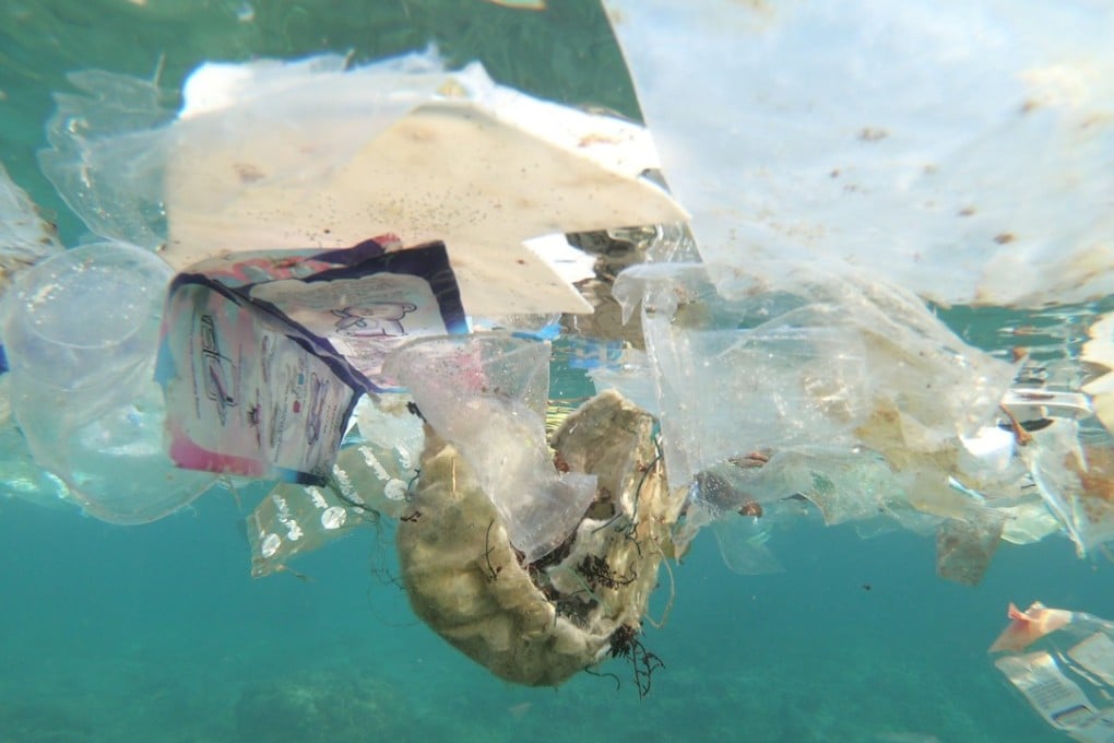 Debris and plastic litter float around Christmas Island in Australia. Each year, up to 5 trillion single-use bags are consumed worldwide and more than 8 million tonnes of plastic end up in the world’s oceans, according to the UN’s environment agency. Photo: Handout via Reuters
