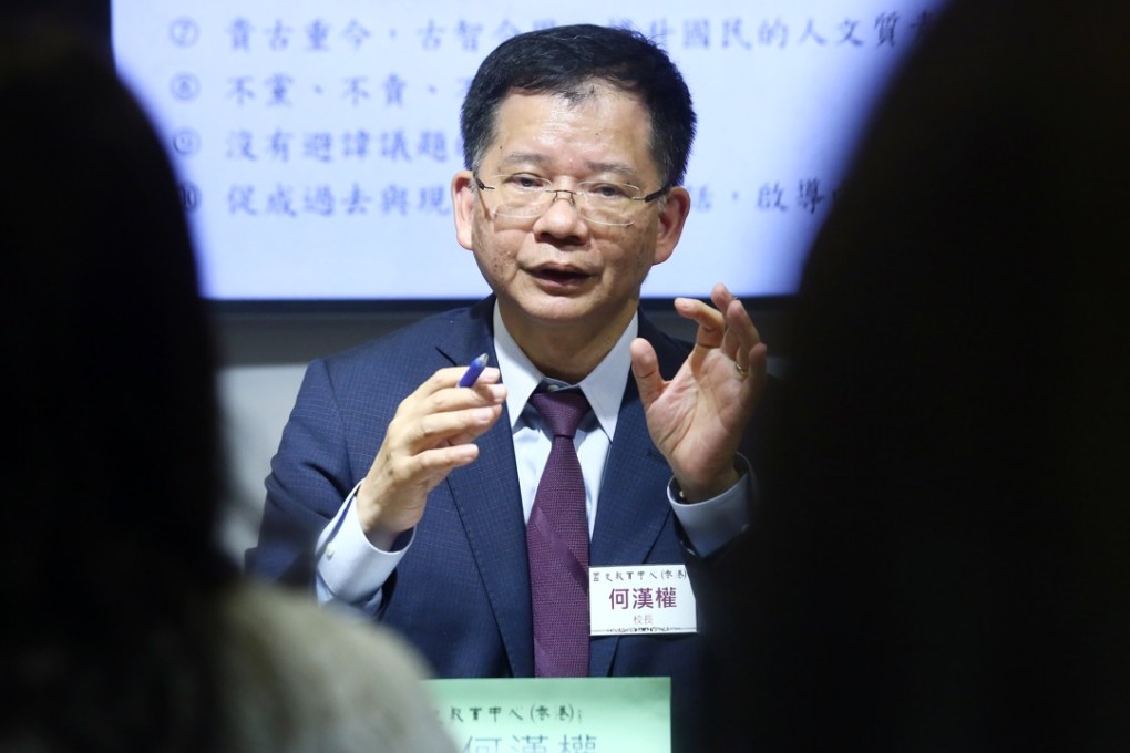 Ho Hon-kuen, the director of Centre of National History Education (Hong Kong) in Sai Wan. Photo: Edmond So