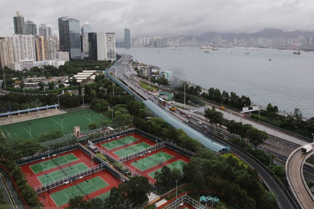 The 10-metre-wide promenade along Hoi Yu Street on the Quarry Bay coast will instead undergo upgrades for leisure and tourism purposes. Photo: Nora Tam