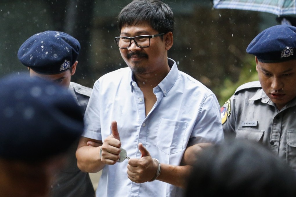 Detained Reuters journalist Wa Lone. Photo: EPA