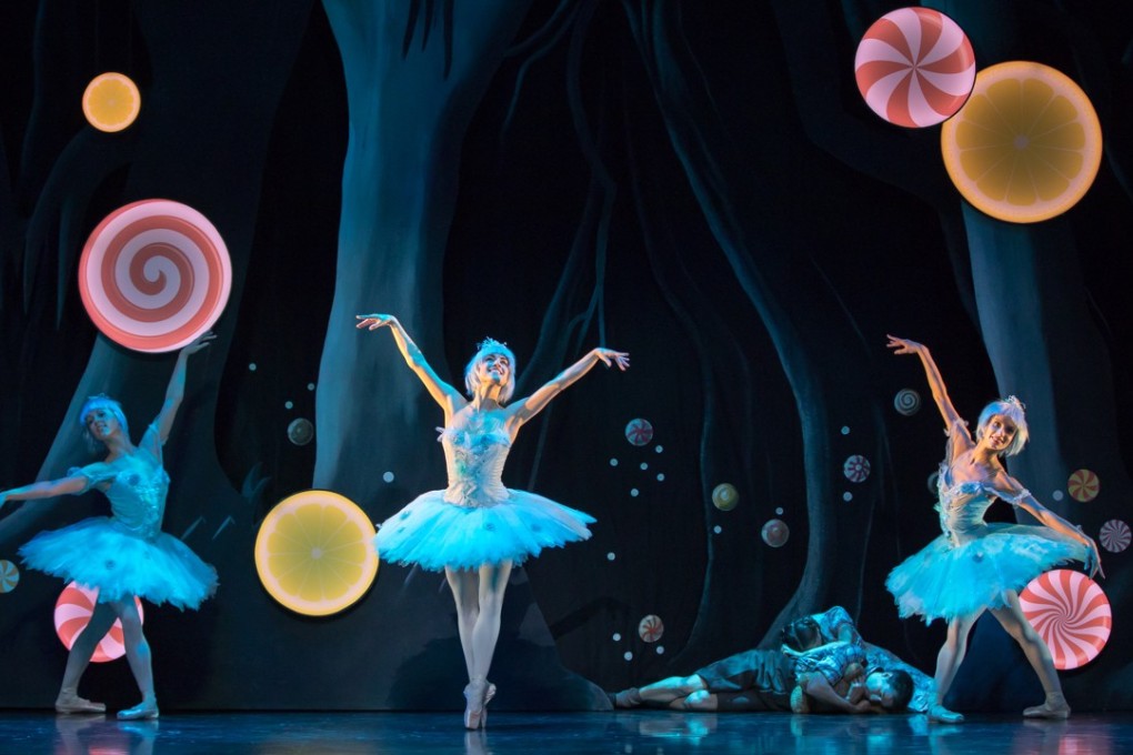 Dancers appear as Dewdrop fairies in the Scottish Ballet’s production of Hansel & Gretel. Photo: Andy Ross/Scottish Ballet
