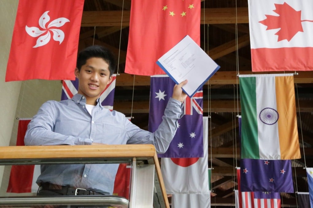 James Chow, of Canadian International School, described the IB programme as “the most difficult time of my studies here”. Photo: Handout
