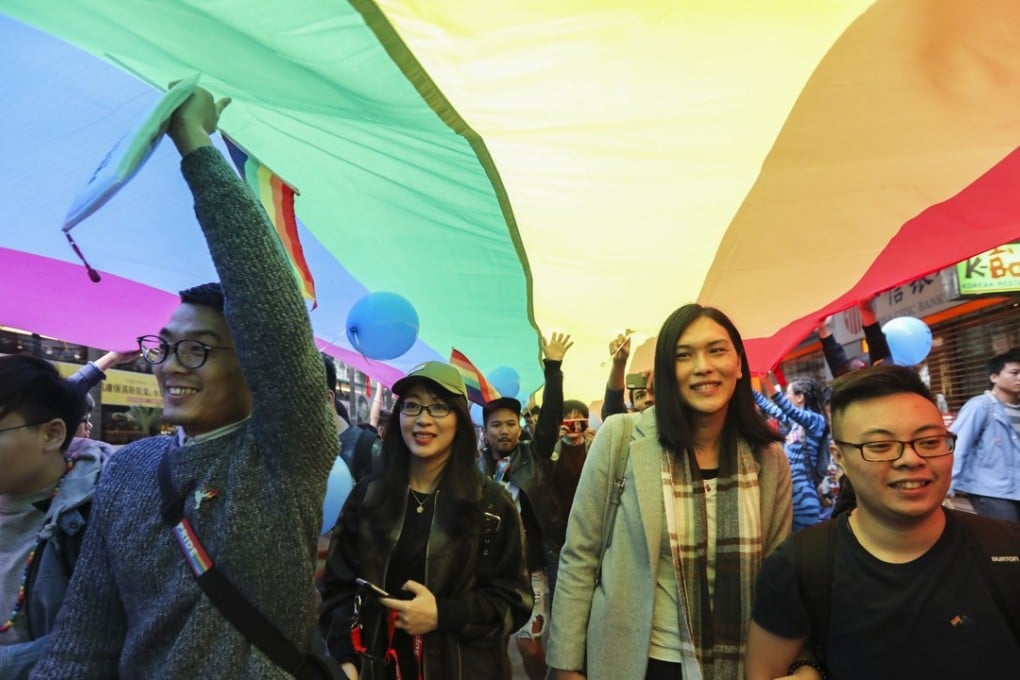A new study shows that support for the rights of same-sex couples is growing in Hong Kong. Photo: Edward Wong