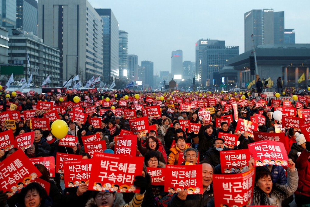 Millions had taken to the streets to call for Park Geun-hye’s ouster. File photo: Reuters
