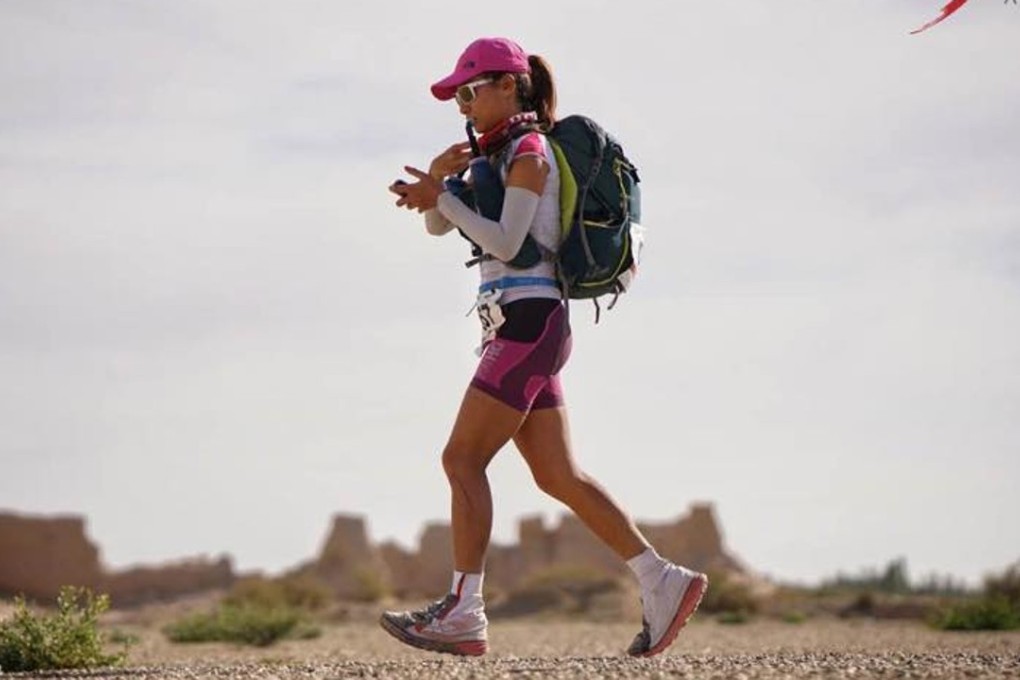 Samantha Chan in the midst of the 400km Ultra Gobi. Photo: Lloyd Belcher Visuals