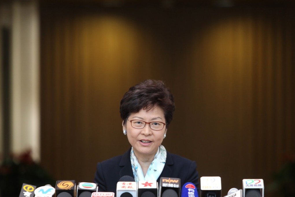 Chief Executive Carrie Lam Cheng Yuet-ngor, speaking at the RISE technology conference, said the city hopes to bring more tech companies to Hong Kong’s capital markets and nurture top tech talent. Photo: SCMP
