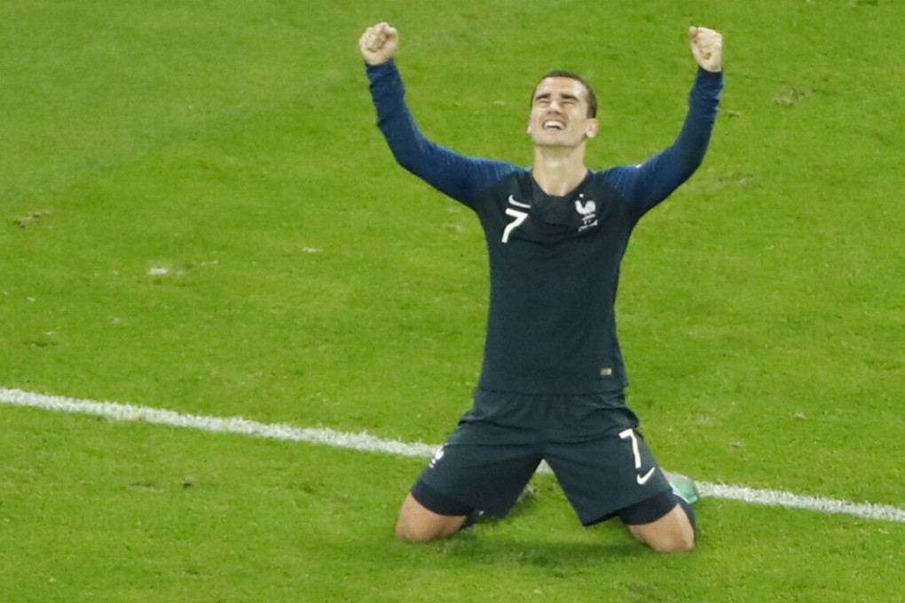 France’s Antoine Griezmann celebrates after the World Cup semi-final win over Belgium. Photo: Reuters