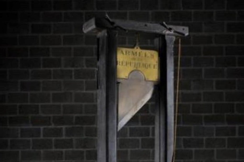 A guillotine for sale with the French auction house Drouot. This version was sold in 2011. Photo: Drouot
